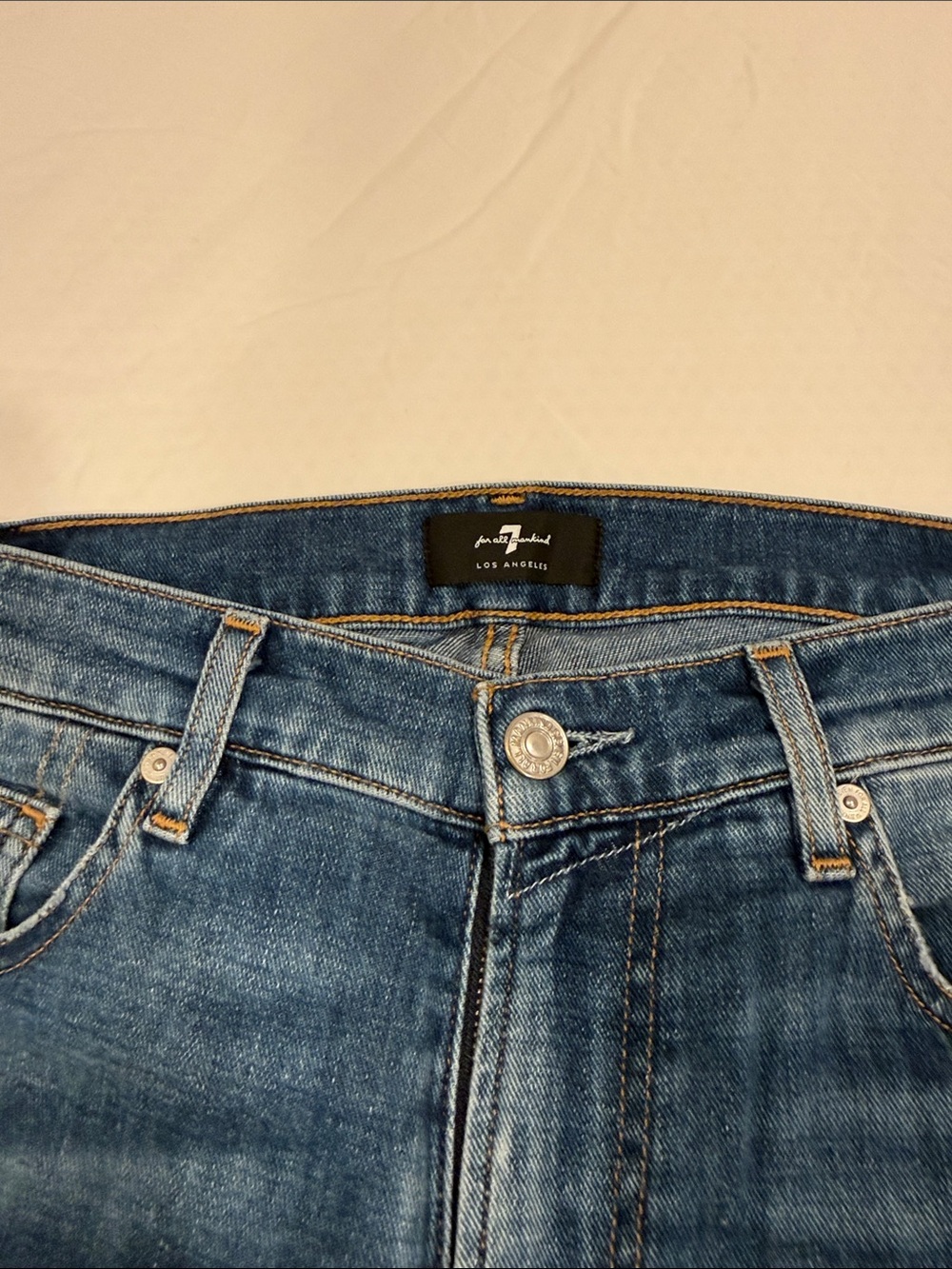 7 For All Mankind Light Blue Denim Jeans - 31 Waist